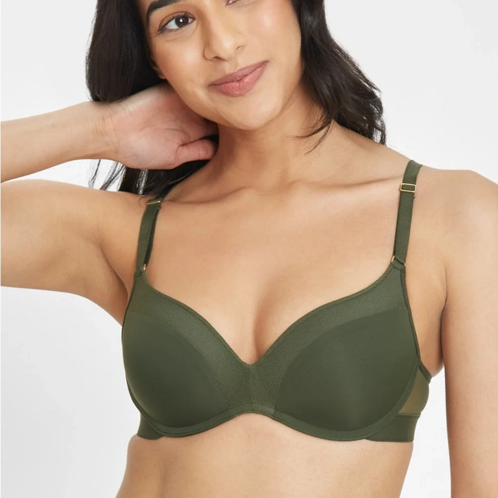 Lively No Wire Push-up - Olive Green Women's Bra - Picture 1 of 4